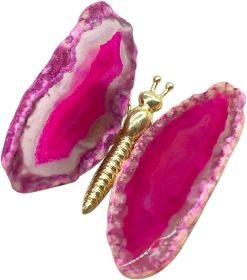 2inches Pink agate quartz crystal DIY butterfly quartz crystal skull home decor reiki healing 1pc